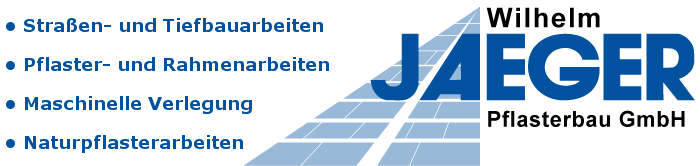 Banner der Firma Wilhelm Jaeger Pflasterbau GmbH