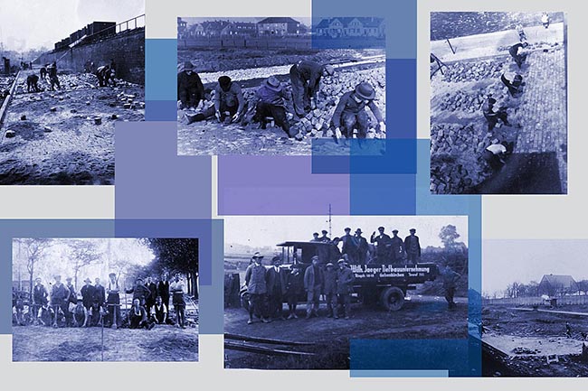 Wilhelm Jaeger Pflasterbau GmbH Chronik Collage